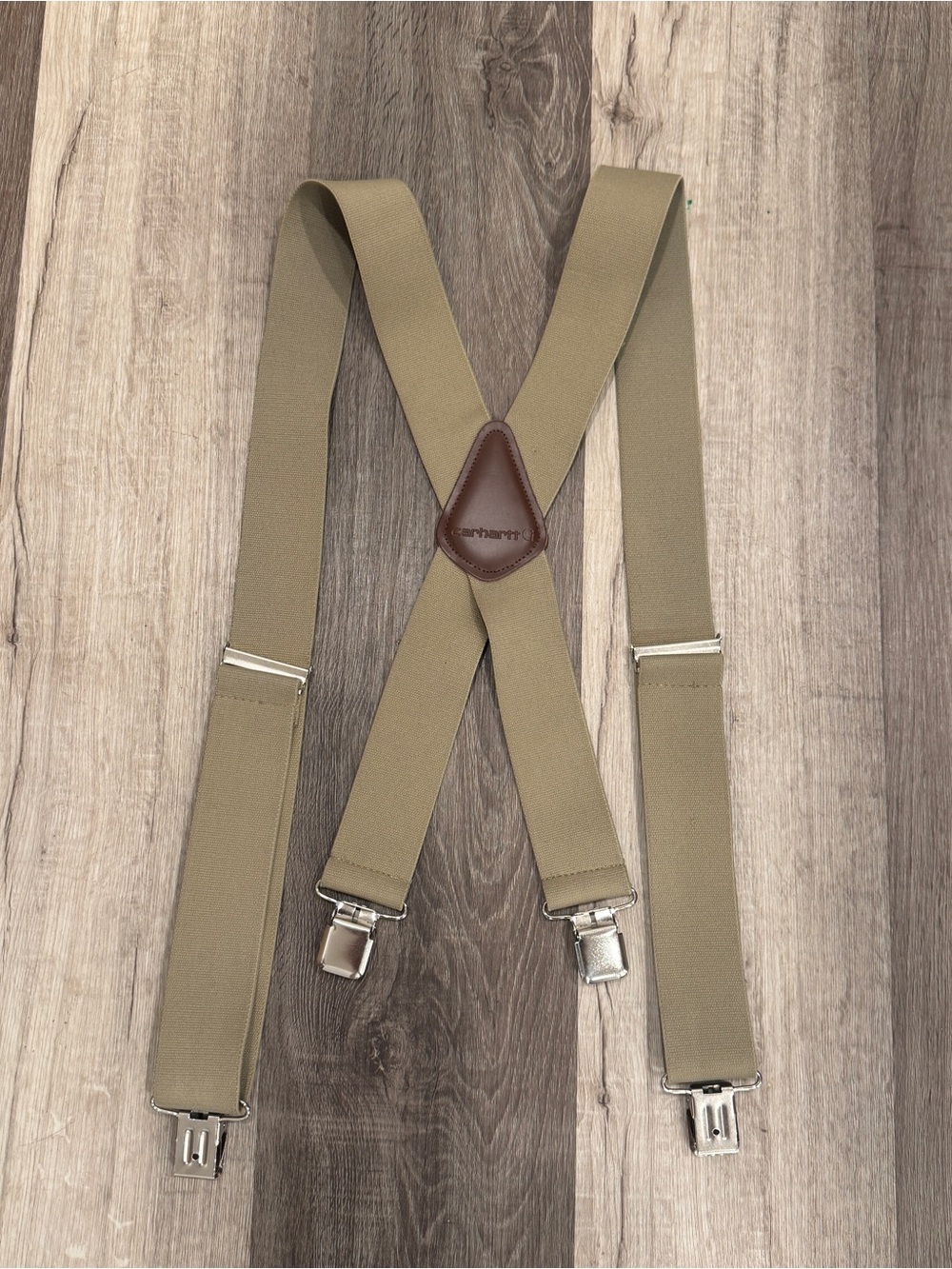 Carhartt Suspenders Olive Green Heavy Duty Clip On Workwear Braces 2" OSFM